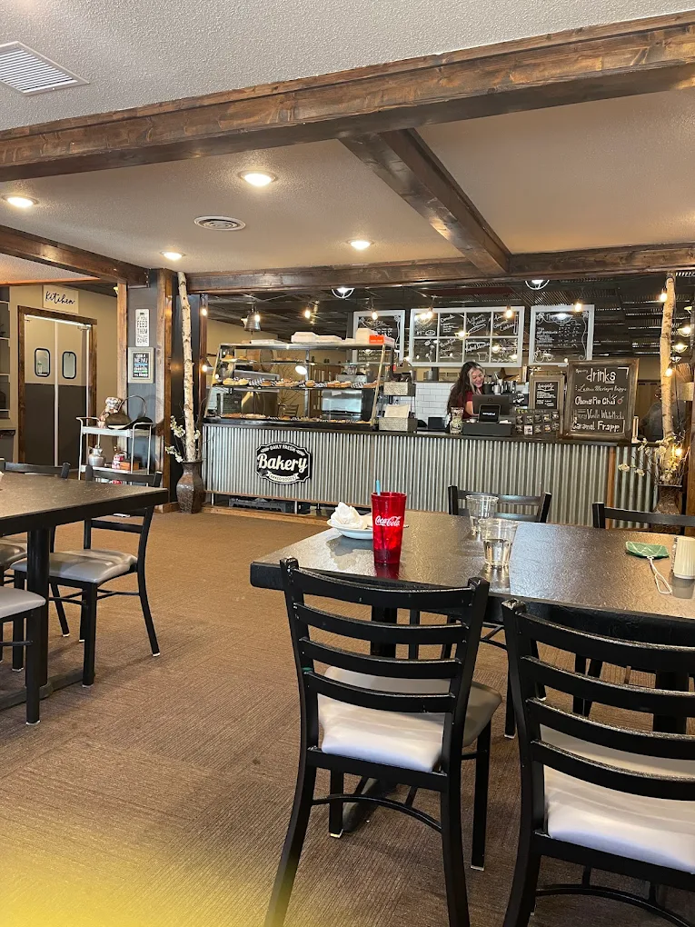 Dining room and bakery counter inside That Place in Lead in Lead, SD